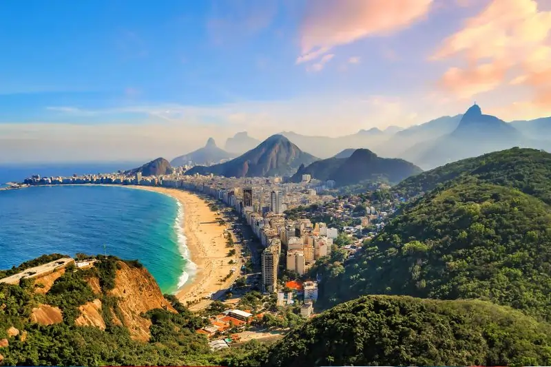 Copacabana Beach and Ipanema beach in Rio de Janeiro