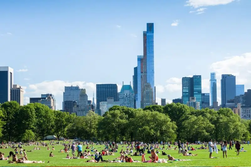 People Resting in Central Park, new york itinerary