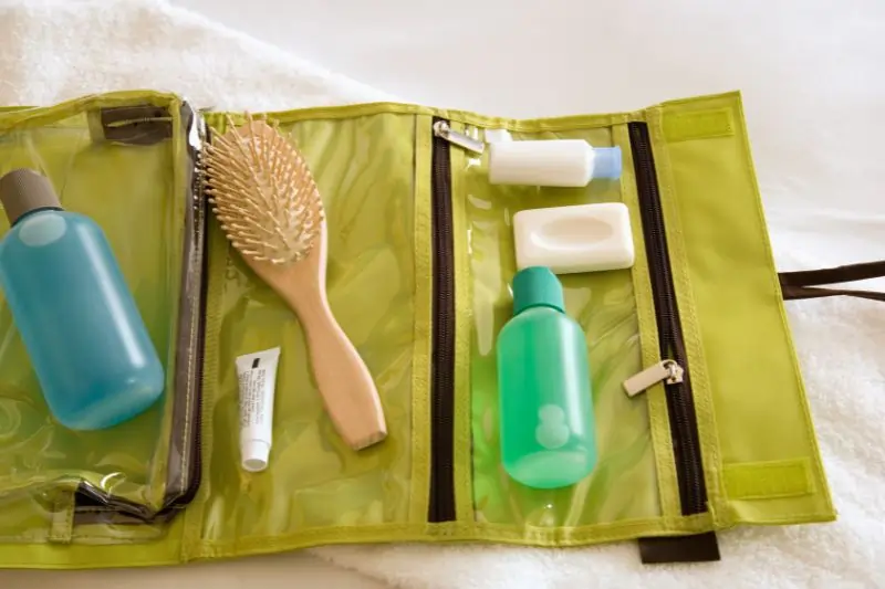 Assortment of toiletries and travel kit