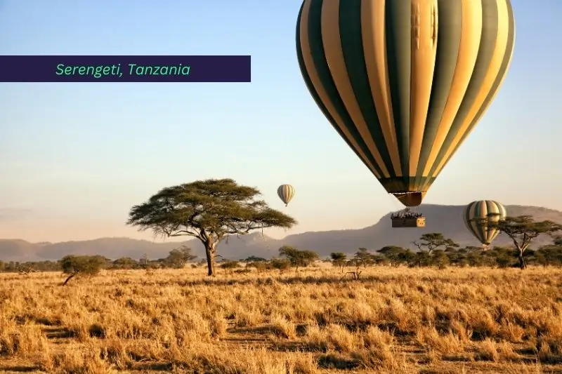 best african countries to visit, Balloon ride over the Serengeti, Tanzania