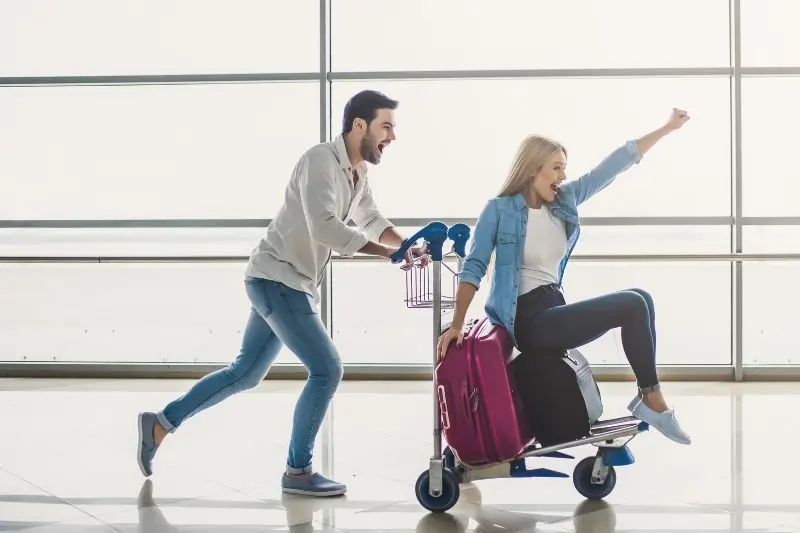 Couple in airport