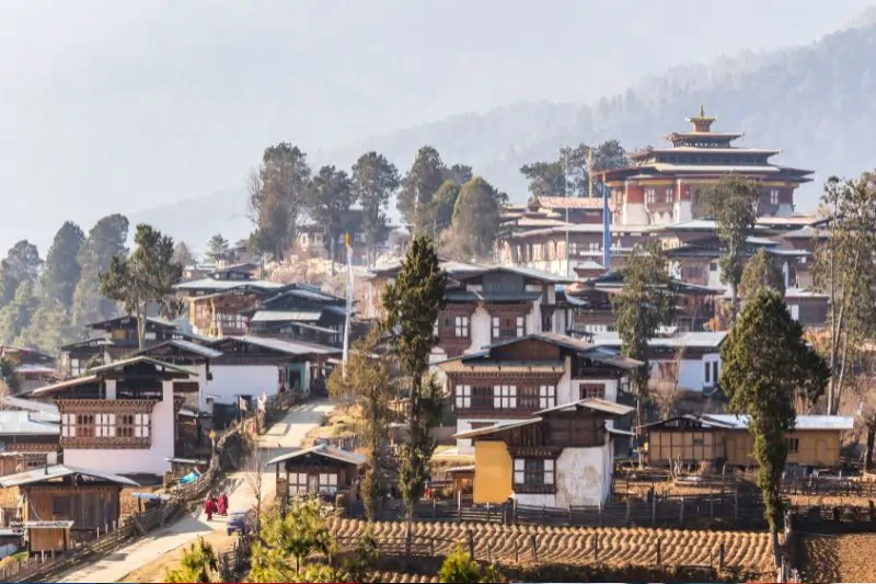 10 days in bhutan itinerary, Gangte village and monastery, Phobjikha valley