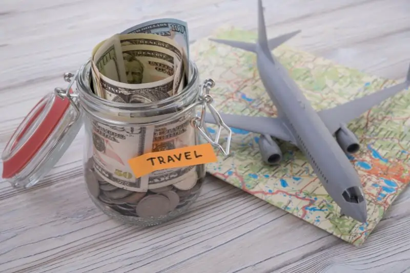 Travel budget concept., travel tips for first-time backpackers