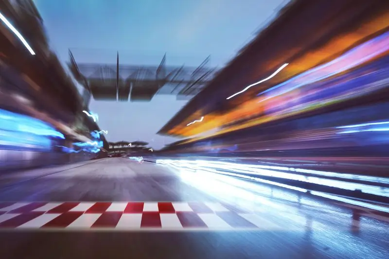 racing track with motion blur, Travel Sickness